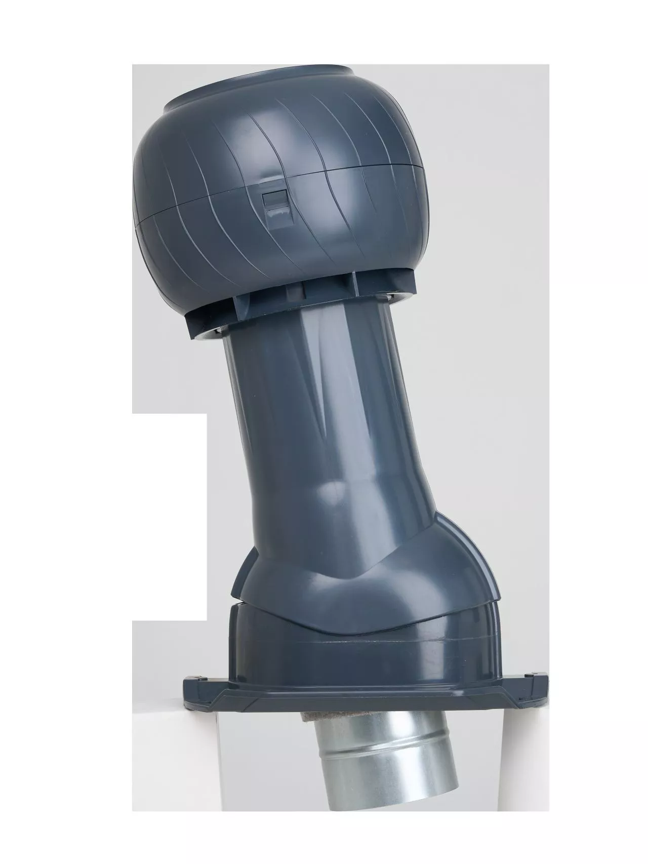 Комплект вентиляции Gervent Statik для кровли фальцевой и гибкой черепицы 160мм труба изолированная 150мм RAL 7024 графитовый серый купить в краснодаре