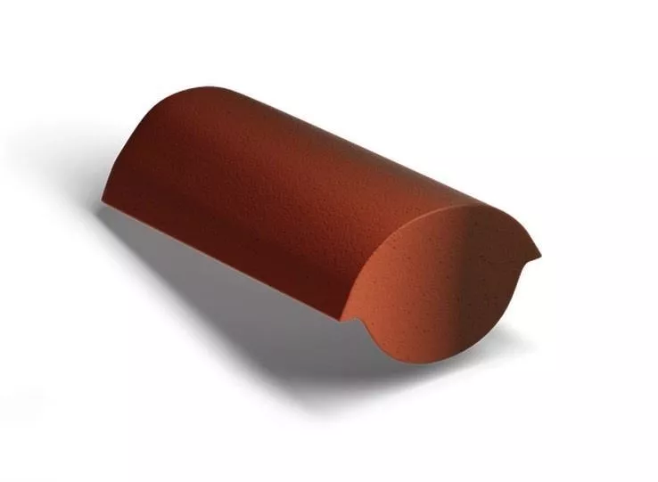 Начальная коньковая черепица Kriastak. Цементно-песчаная. Antik. Кирпично-красный купить в краснодаре