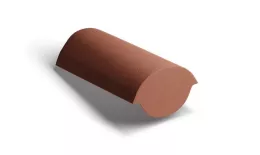 Конечная коньковая черепица Kriastak. Цементно-песчаная. Lite Красный неокрашенный. Артикул: Kriastak_053