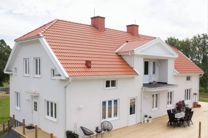 Начальная коньковая черепица Kriastak. Цементно-песчаная. Lite Красный неокрашенный купить в краснодаре