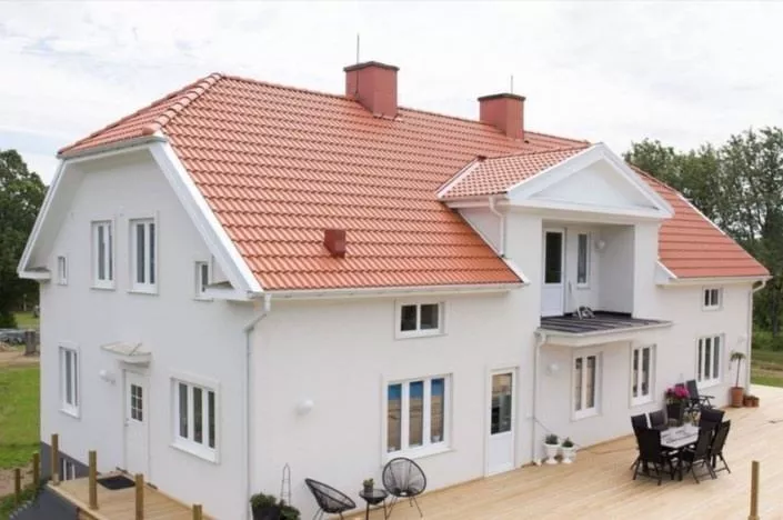 Коньковая черепица Kriastak. Цементно-песчаная. 3 шт./пог.м, Lite Красный неокрашенный купить в краснодаре