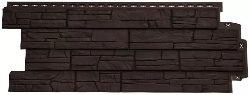 Фасадные панели Grand Line Коллекция Сланец Стандарт шоколадный купить в краснодаре