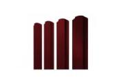 Штакетник Grand Line Прямоугольный фигурный 0,45 PE Double RAL 3005 Красное вино – Купить оптом и в розницу