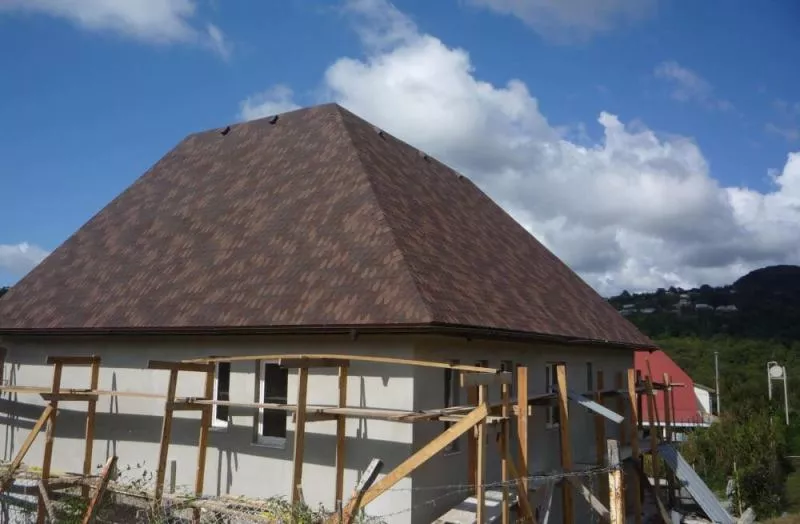 Гибкая черепица Tegola Nordland Нордик зеленый с отливом купить в краснодаре