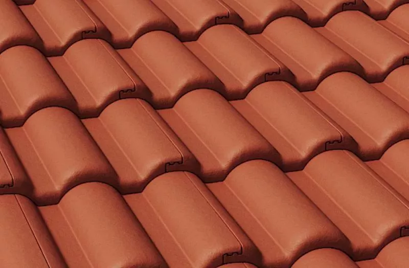 Цементно-песчаная минеральная черепица Braas Таунус красный купить в краснодаре