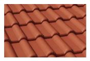 Цементно-песчаная минеральная черепица Braas Франкфурт красный – Купить оптом и в розницу
