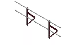 Ограждение кровельное на фальц Optima 0,65х2м RAL 3011. Артикул: 44388