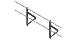 Ограждение кровельное на фальц Optima 0,65х2м RAL 8019. Артикул: 44390