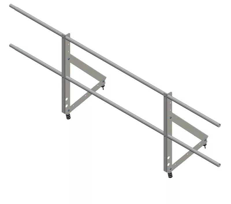 Ограждение кровельное на фальц Optima 0,65х2м RAL 9006 купить в краснодаре