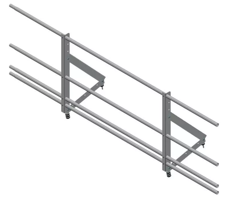 Ограждение кровельное со снегозадержателем на фальц Optima 0,65х2м RAL 7005 купить в краснодаре
