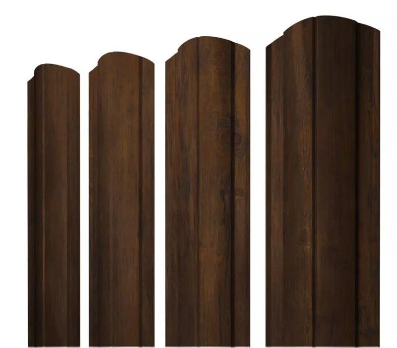 Штакетник Круглый фигурный 0,45 Print Elite Chestnut Wood TwinColor купить в краснодаре