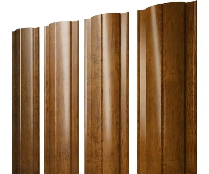 Штакетник Круглый с прямым резом 0,45 Print Premium Golden Wood Fresh TwinColor купить в краснодаре