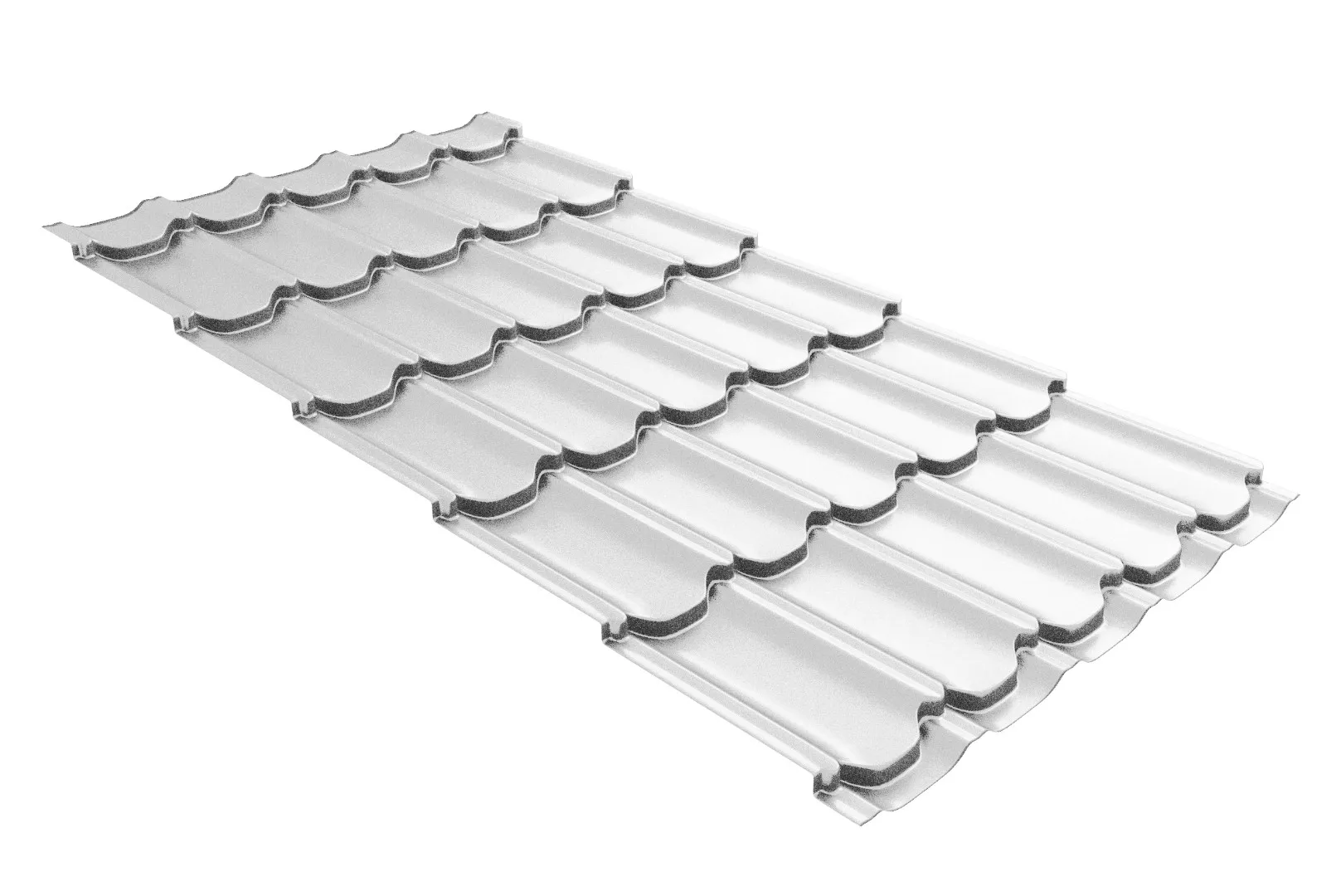 Металлочерепица Grand Line Квинта плюс 3D (Kvinta Plus 3D) 0,45 Drap RAL 9003 сигнальный белый купить в краснодаре