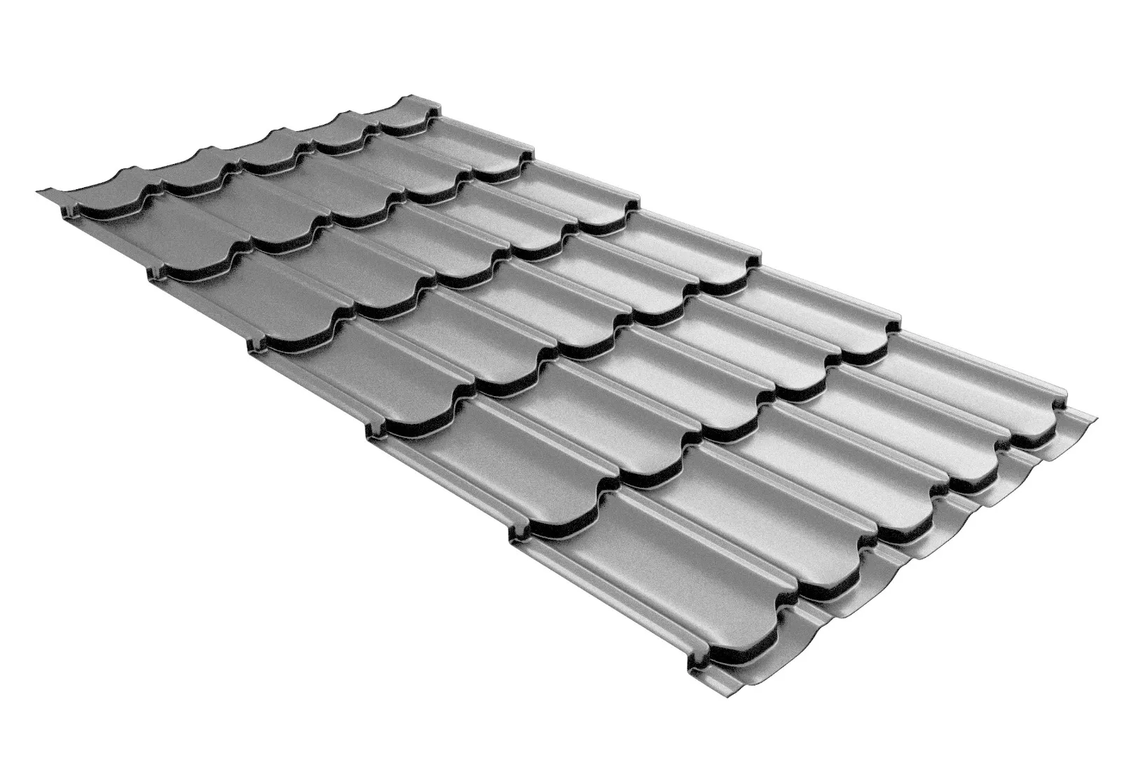 Металлочерепица GL Квинта плюс 3D (Kvinta Plus 3D) 0,5 GreenCoat Pural Matt RR 21 светло-серый купить в краснодаре