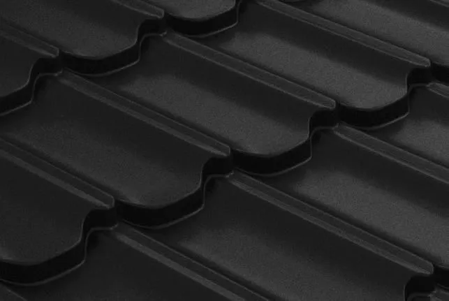 Металлочерепица GL Квинта плюс 3D (Kvinta Plus 3D) 0,5 GreenCoat Pural Matt RAL 9005 черный купить в краснодаре