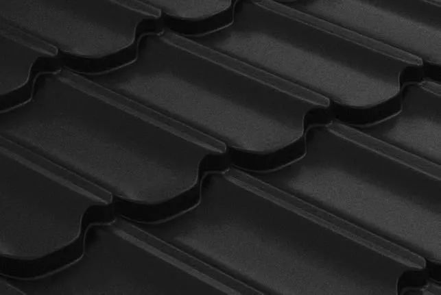 Металлочерепица Grand Line Квинта плюс (Kvinta Plus) 0,5 Satin RAL 9005 черный купить в краснодаре