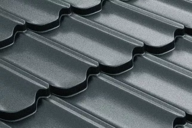 Металлочерепица GL Квинта плюс 3D (Kvinta Plus 3D) 0,5 GreenCoat Pural Matt RAL 7016 антрацитово-серый купить в краснодаре