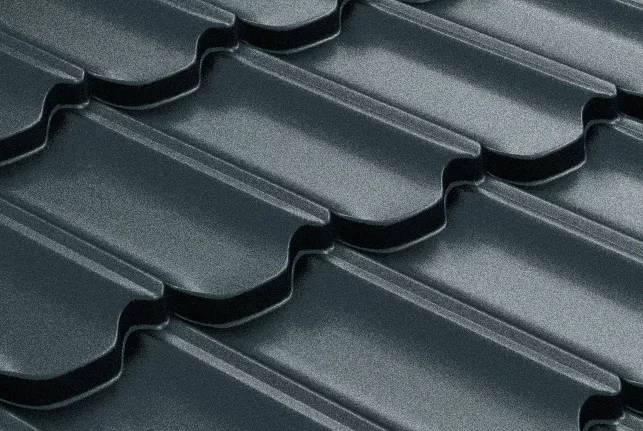 Металлочерепица GL Квинта плюс 3D (Kvinta Plus 3D) 0,5 Rooftop Matte (Стальной Бархат) RAL 7024 мокрый асфальт купить в краснодаре