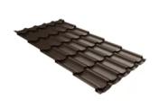 Металлочерепица GL Квинта плюс 3D (Kvinta Plus 3D) 0,5 GreenCoat Pural Matt RAL 8017 шоколад – Купить оптом и в розницу