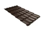 Металлочерепица GL Квинта плюс (Kvinta Plus) 0,5 GreenCoat Pural Matt RR 887 шоколадно-коричневый – Купить оптом и в розницу