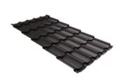 Металлочерепица GL Квинта плюс 3D (Kvinta Plus 3D) 0,5 GreenCoat Pural RAL 8019 Темно-коричневый – Купить оптом и в розницу