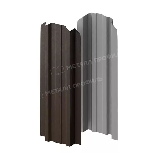Штакетник металлический МЕТАЛЛ ПРОФИЛЬ LАNE-O 16,5х99 (VALORI-20-DarkBrown-0.5) купить в краснодаре
