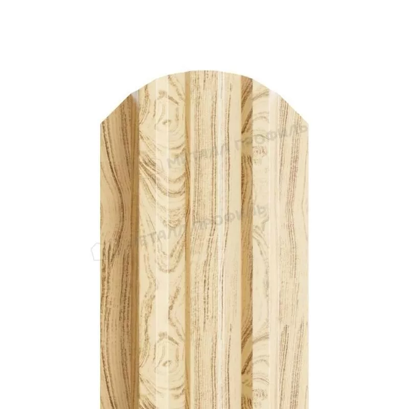 Штакетник Металл Профиль LANE-O (полукруглый верх) ECOSTEEL Matt 0,5 мм Сосна купить в краснодаре