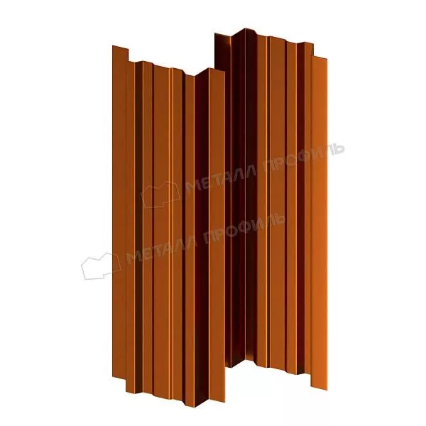 Штакетник металлический МЕТАЛЛ ПРОФИЛЬ LАNE-T 16,5х99 (AGNETA-03-Copper\Copper-0.5) купить в краснодаре