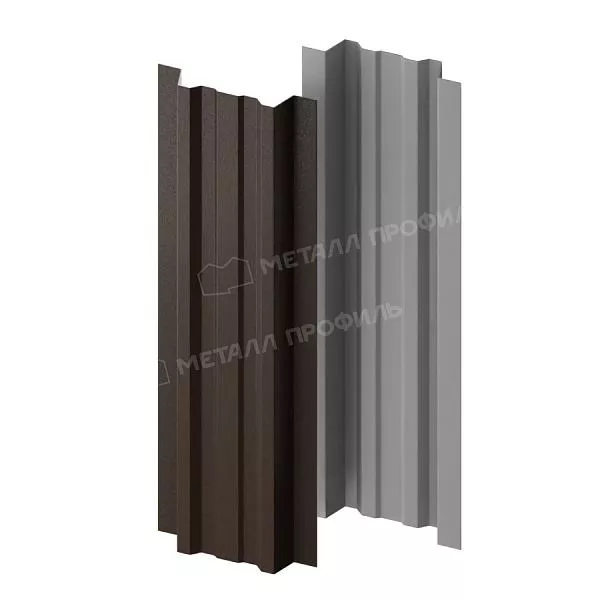 Штакетник металлический МЕТАЛЛ ПРОФИЛЬ LАNE-T 16,5х99 (VALORI-20-DarkBrown-0.5) купить в краснодаре