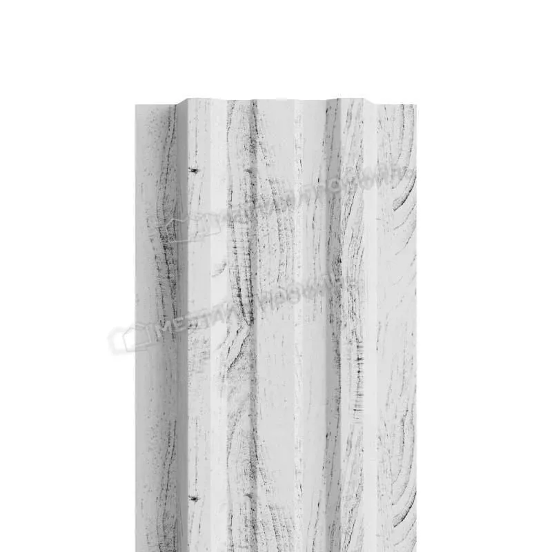 Штакетник Металл Профиль LANE-Т (прямой) ECOSTEEL 0,5 мм Беленый Дуб купить в краснодаре