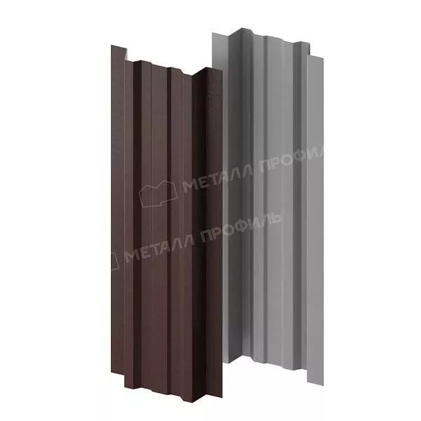 Штакетник металлический МЕТАЛЛ ПРОФИЛЬ LАNE-T 16,5х99 (VikingMP E-20-8019-0.5) купить в краснодаре