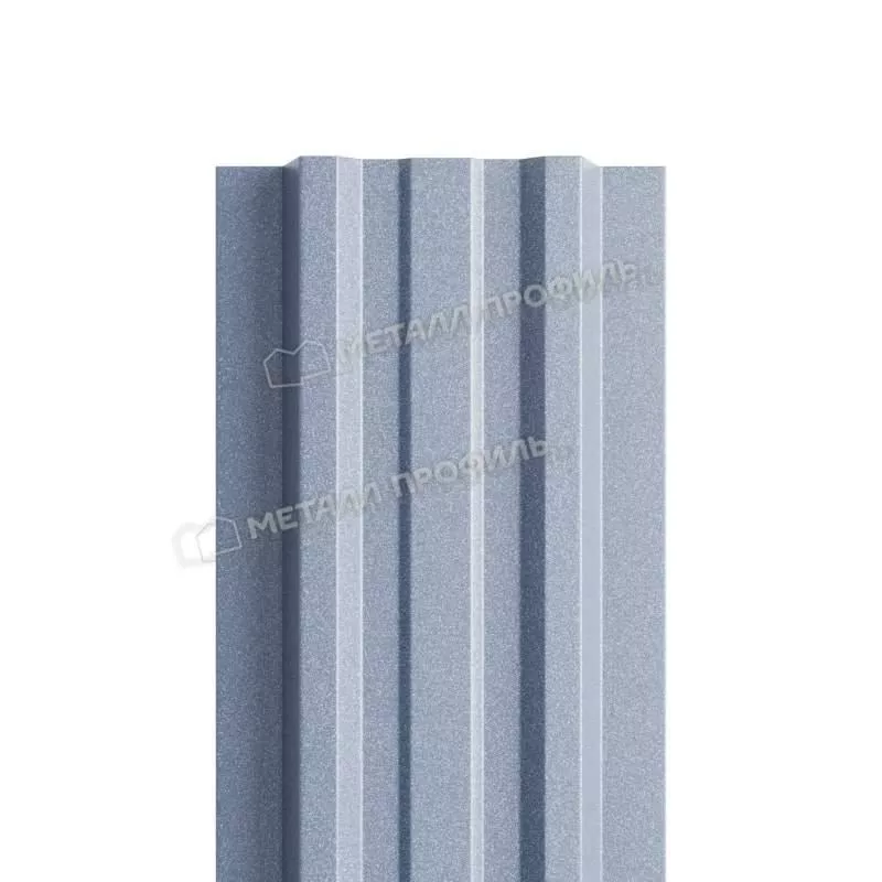 Штакетник Металл Профиль LANE-Т (прямой) PURMAN 0,5 мм Galmei сиреневый металлик купить в краснодаре