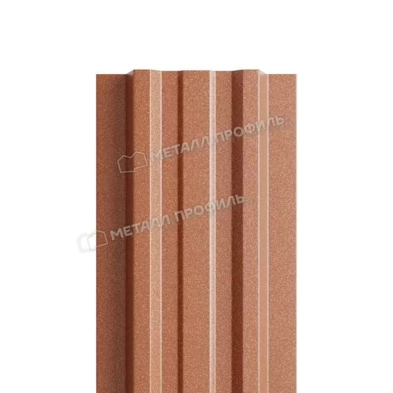 Штакетник Металл Профиль LANE-Т (прямой) PURMAN 0,5 мм Argillite медный металлик купить в краснодаре