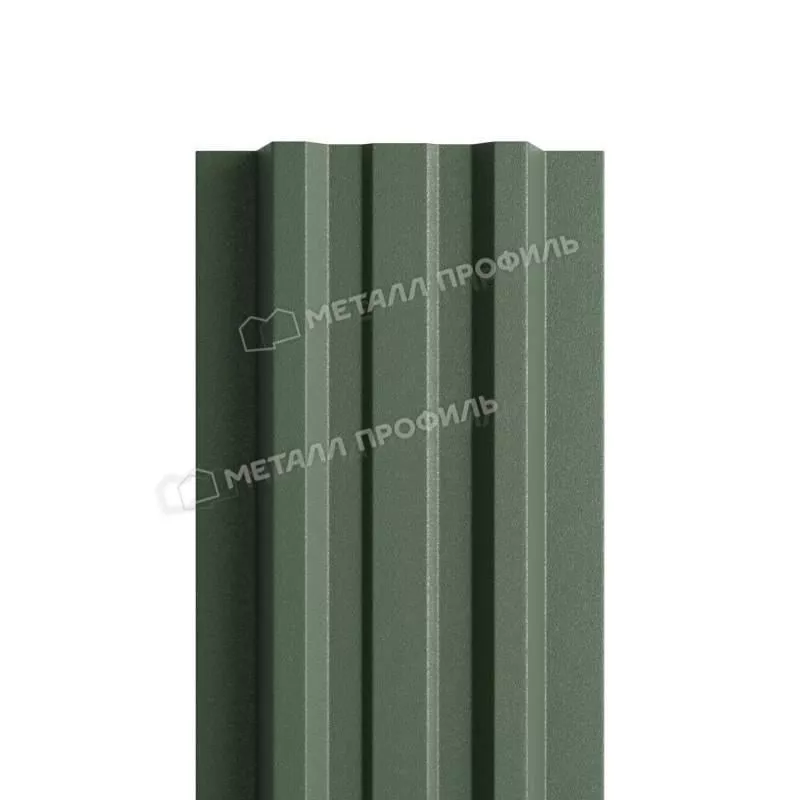 Штакетник Металл Профиль LANE-Т (прямой) VikingMP 0,45 мм RAL 6007 бутылочно-зеленый купить в краснодаре