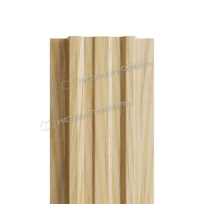 Штакетник Металл Профиль LANE-Т (прямой) ECOSTEEL 0,5 мм золотой дуб купить в краснодаре