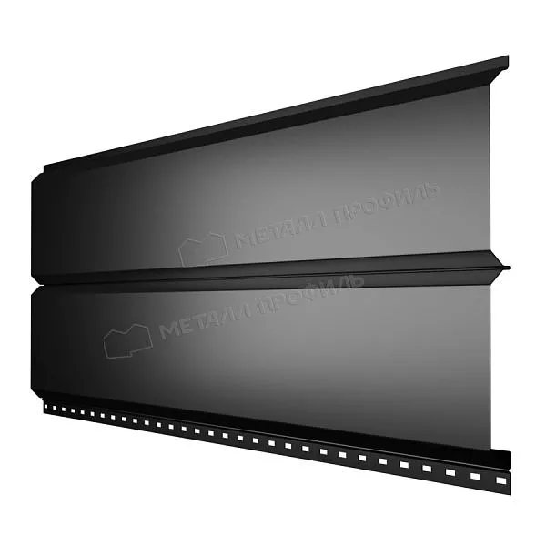 Сайдинг МЕТАЛЛ ПРОФИЛЬ Lбрус-XL-14х335 (ПЭ-01-9005-0.45) купить в краснодаре
