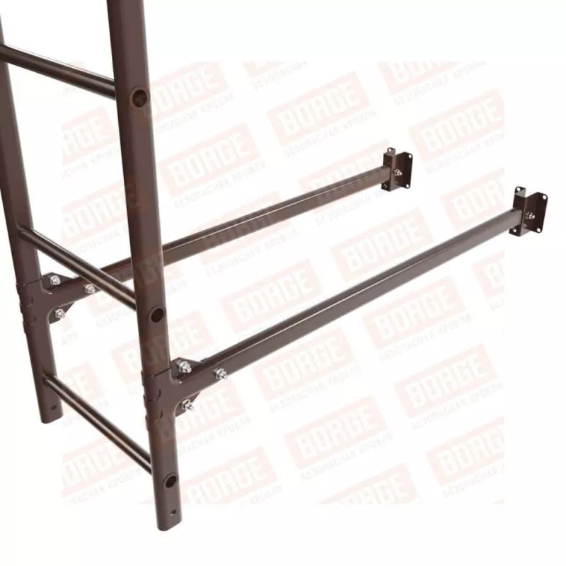 Лестница фасадная BORGE 1,8м, комплект, нижняя секция, коричневый шоколад (RAL 8017) купить в краснодаре