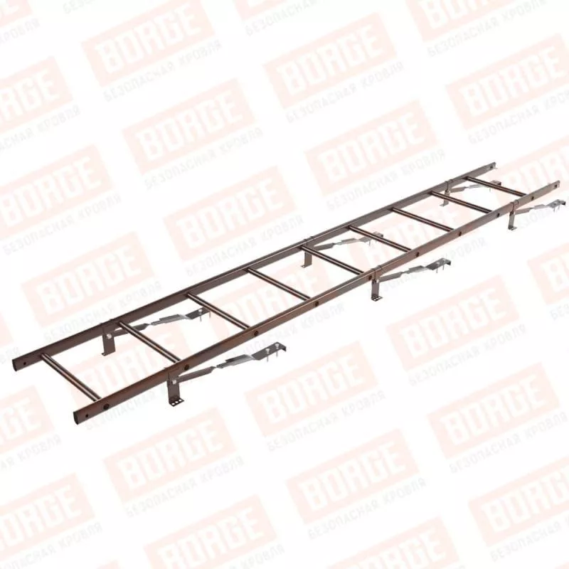 Лестница кровельная BORGE 2,7м, комплект, для черепичной кровли, коричневый шоколад (RAL 8017) купить в краснодаре