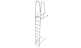 Лестница стеновая Grand Line RAL 9006 2,76м. Цена: 28882 руб. Артикул: 43841