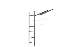 Лестница кровельная стеновая МП дл. 1860 мм без кронштейнов (9005)_1шт и метизы. Цена: 4872 руб. Артикул: 43230