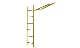 Лестница кровельная стеновая МП дл. 1860 мм без кронштейнов (9010)_1шт и метизы. Цена: 5115 руб. Артикул: 43478