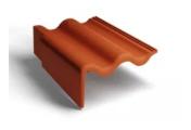 Боковая левая черепица Kriastak. Цементно-песчаная. Classic Кирпично-красный – Купить оптом и в розницу