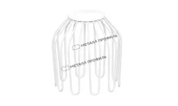 Паук (сетка в воронку) Металл Профиль Престиж D125х100 RAL 9005 Черный темный. Артикул: MP-VS19