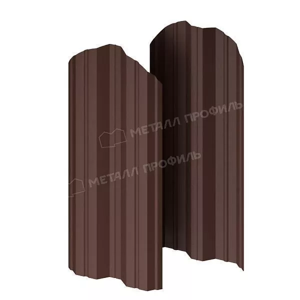 Штакетник металлический МЕТАЛЛ ПРОФИЛЬ М-111-О (VikingMP Д-01-8017\8017-0.45) купить в краснодаре