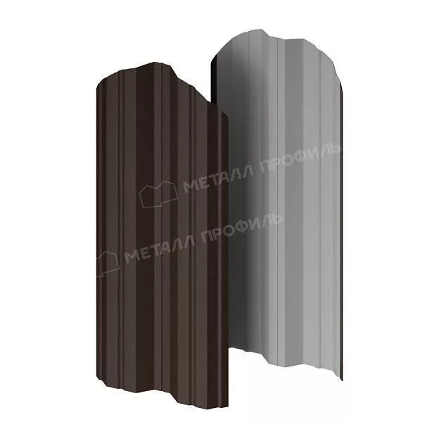 Штакетник металлический МЕТАЛЛ ПРОФИЛЬ М-111-О (VALORI-20-DarkBrown-0.5) купить в краснодаре