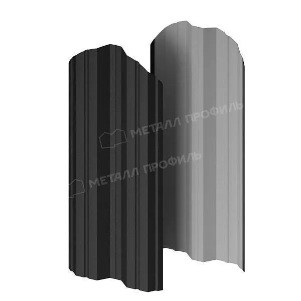 Штакетник металлический МЕТАЛЛ ПРОФИЛЬ М-111-О (VALORI-20-DarkGrey-0.5) купить в краснодаре