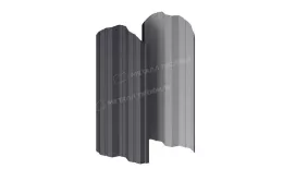 Штакетник металлический МЕТАЛЛ ПРОФИЛЬ М-111-О (VALORI-20-Grey-0.5). Артикул: 46560