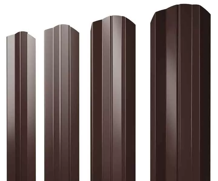 Штакетник Grand Line М-образный А фигурный 0,4 PE RAL 8017 Шоколад купить в краснодаре