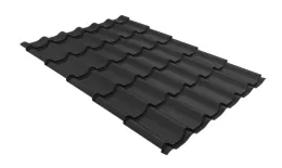 Металлочерепица GL Классик (Classic) 0.45 Drap TX RAL 7016 антрацитово-серый. Артикул: 30071