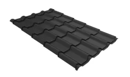 Металлочерепица GL Камея (Kamea) 0.5 Atlas X RAL 7016 антрацитово-серый. Артикул: 30090